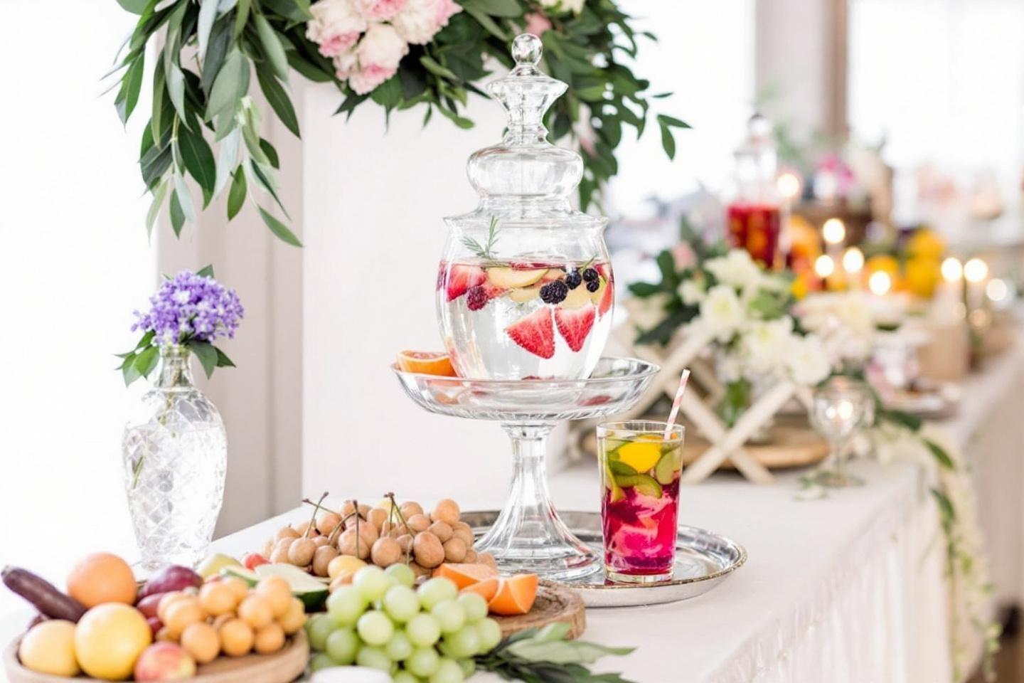 Fontaines à boisson mariage : 3 recettes sans alcool