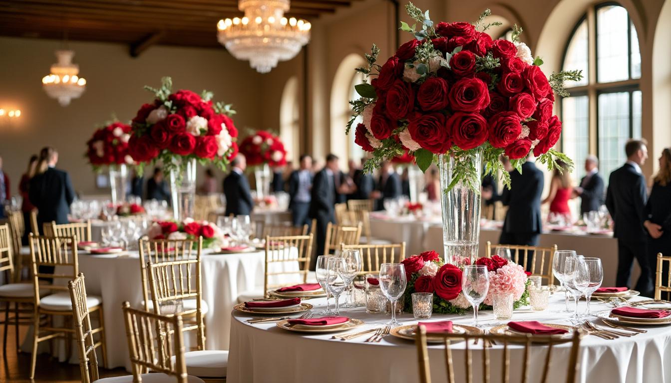 découvrez comment associer le rouge avec d'autres couleurs pour créer une décoration de mariage élégante et pleine de vie, alliant sophistication et harmonie parfaite.