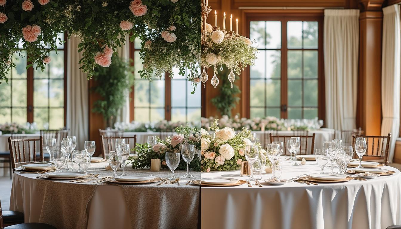 découvrez les avantages des tables rondes conviviales et de la disposition en banquet pour votre mariage afin de choisir l'ambiance parfaite pour votre réception.