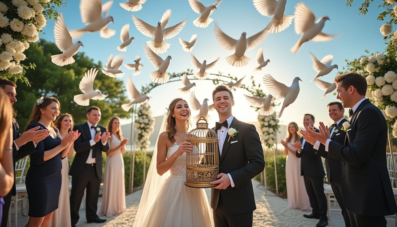 découvrez notre guide complet et nos conseils indispensables pour réussir un lâcher de colombes lors de votre mariage, une touche magique pour un jour inoubliable.