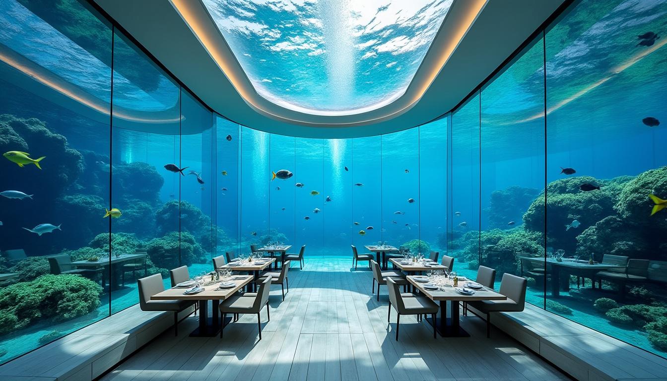 explorez les merveilles culinaires des maldives avec notre guide des restaurants sous-marins enchanteurs, où gastronomie et paysages marins féeriques se rencontrent.