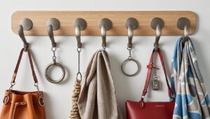 découvrez notre ensemble de 10 crochets multifonctions, parfaits pour suspendre sacs à main et accessoires, alliant praticité et gain de place.