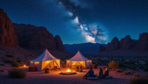 découvrez une expérience unique en vivant une nuit inoubliable sous les étoiles dans le désert d’agafay, à proximité de marrakech. émerveillez-vous devant la beauté du désert et profitez d'un séjour magique entre confort et nature.